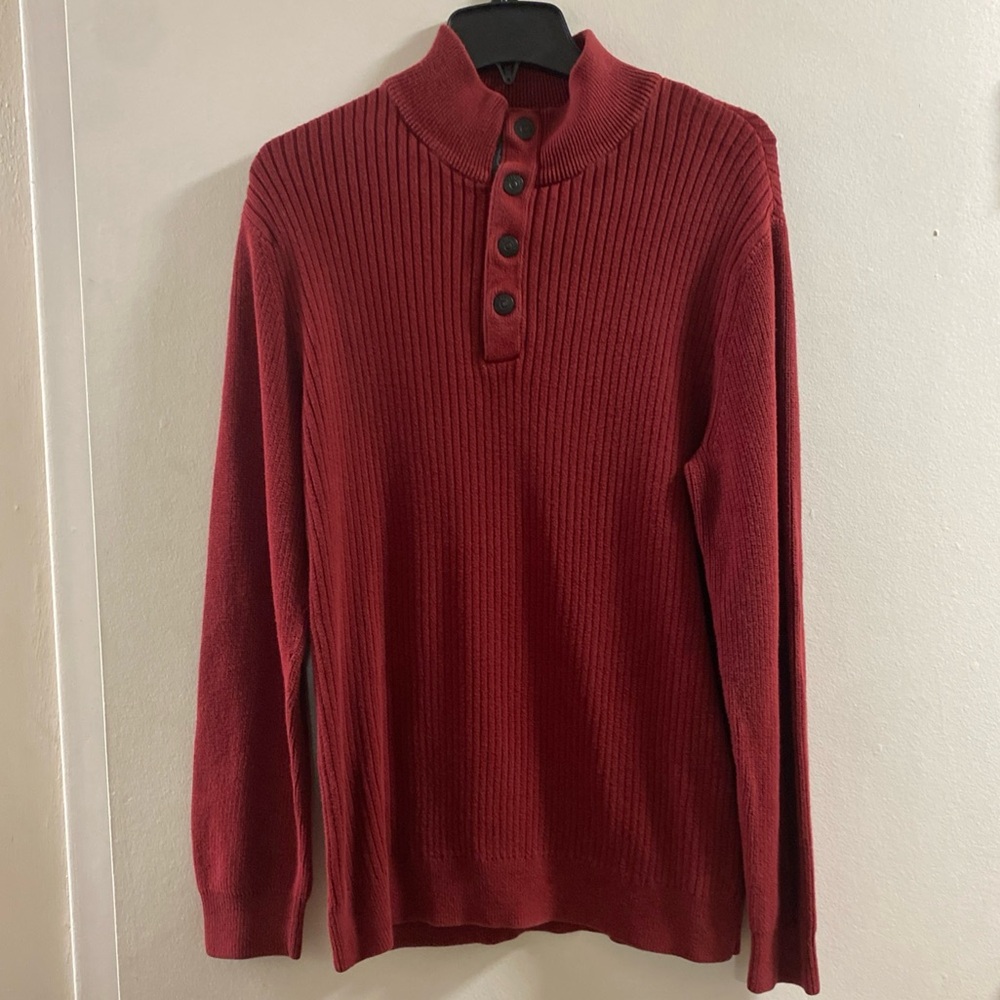 Express Men's Burgundy Sz‎ L  Turtleneck Sweater